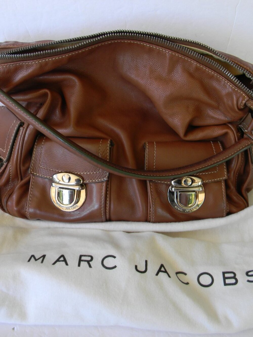 Marc Jacobs Blake Shoulder Bag Y2K Vintage Brown Leather MULTIPOCKET  GILMORE